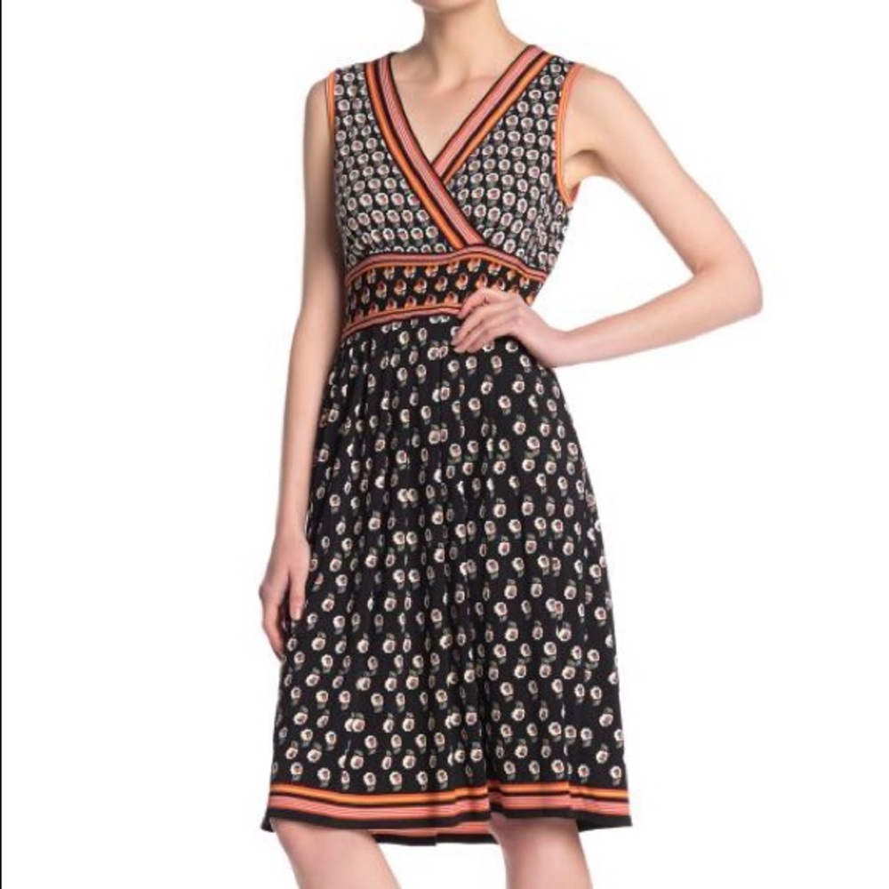 NWT Max Studio Patterned Fit & Flare Dress